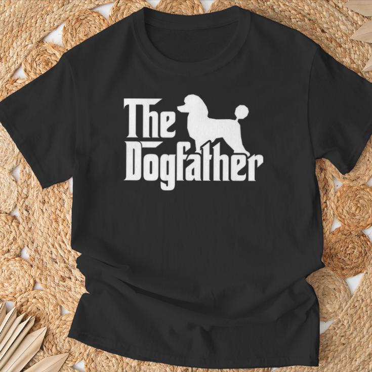 Poodle The Dogfather Cool Dog Daddy Dad Papa Father T-Shirt Gifts for Old Men