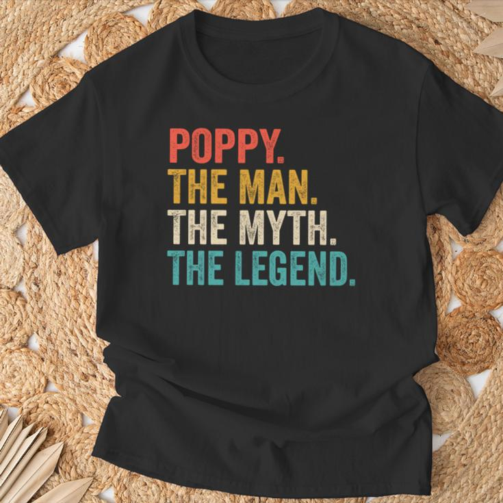 Poppy Der Mann Der Mythos Die Legende -Intage-Vatertag T-Shirt Geschenke für alte Männer