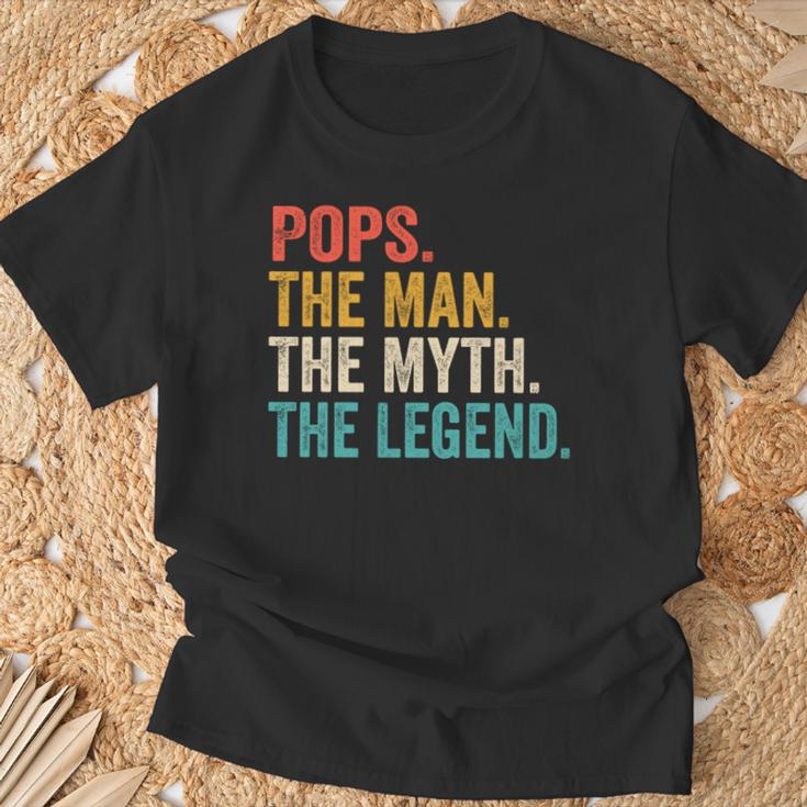 Pops Der Mann Der Mythos Die Legende Popsatertags-Vintage T-Shirt Geschenke für alte Männer