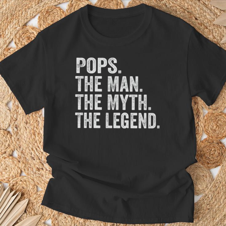 Pops The Man Der Mythos Die Legende -Atertag T-Shirt Geschenke für alte Männer