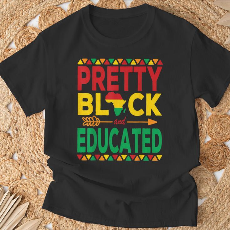 Pretty Black And Educated Black Strong African American T-Shirt Gifts for Old Men