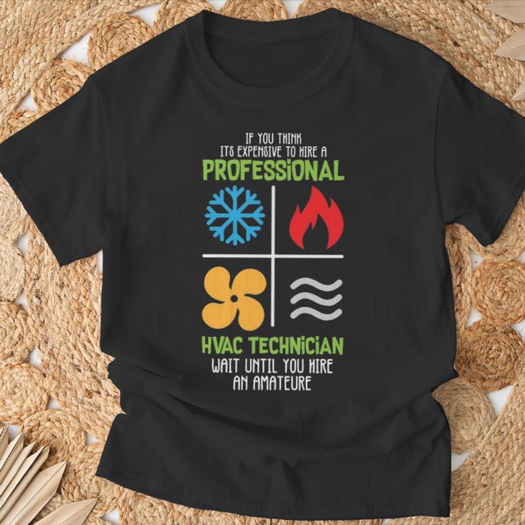Professional Hvac Technician Hvac Heating Cooling T-Shirt Gifts for Old Men