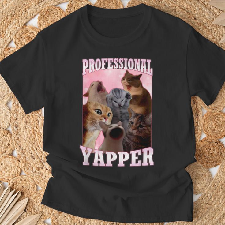 Professional Yapper Meme Screaming Cat T-Shirt Gifts for Old Men