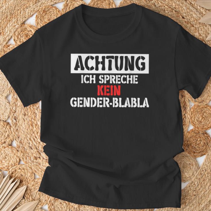 Protest Gendern No Dank T-Shirt Geschenke für alte Männer