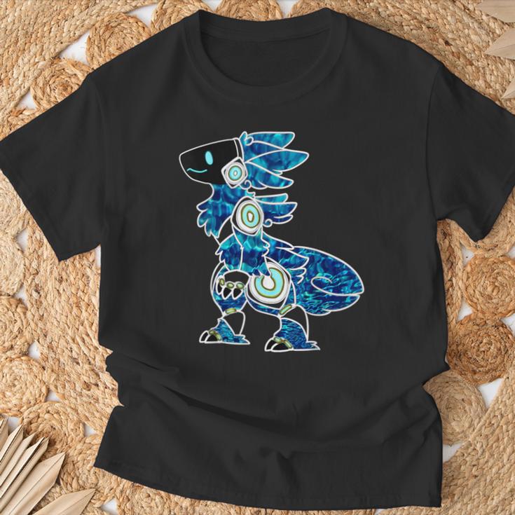 Protogen Furry Fursuit Fursona Blue Sea Pattern T-Shirt Geschenke für alte Männer