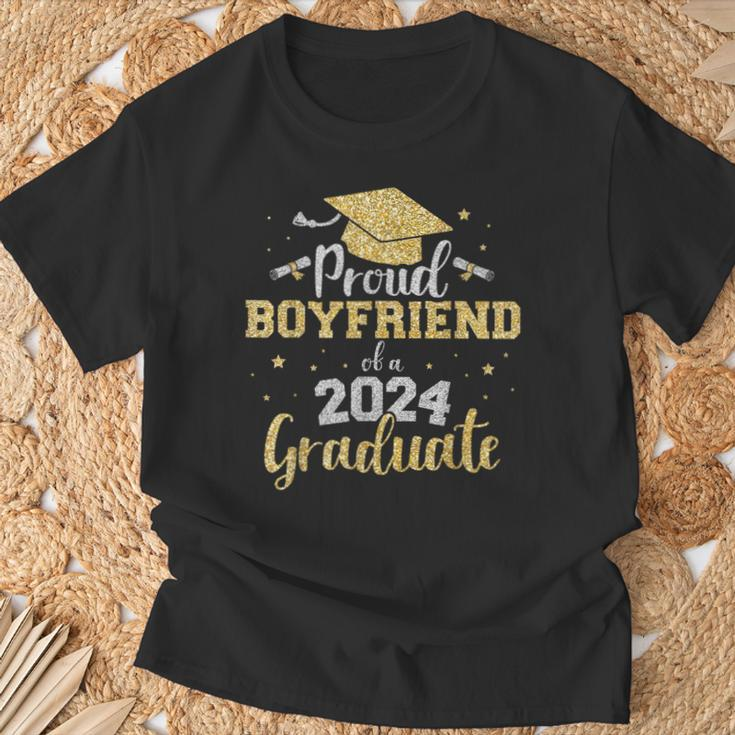 Proud Boyfriend Of Class Of 2024 Graduate Senior Graduation T-Shirt Gifts for Old Men