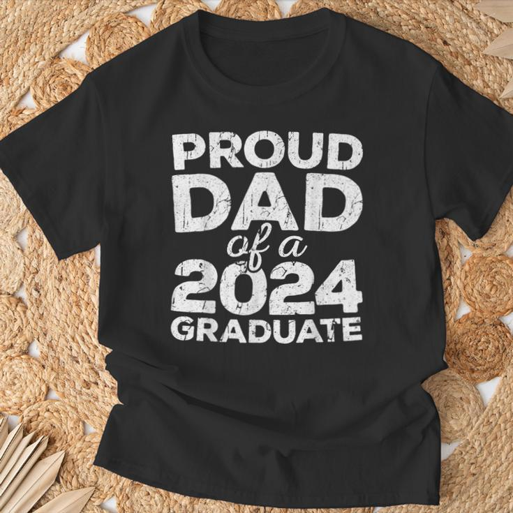 Proud Dad Of A 2024 Graduate Senior Class Graduation T-Shirt Gifts for Old Men