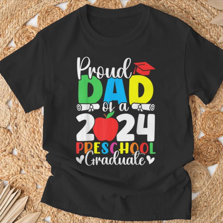 Proud Dad Of A Class Of 2024 Preschool Graduate Graduation T-Shirt Gifts for Old Men