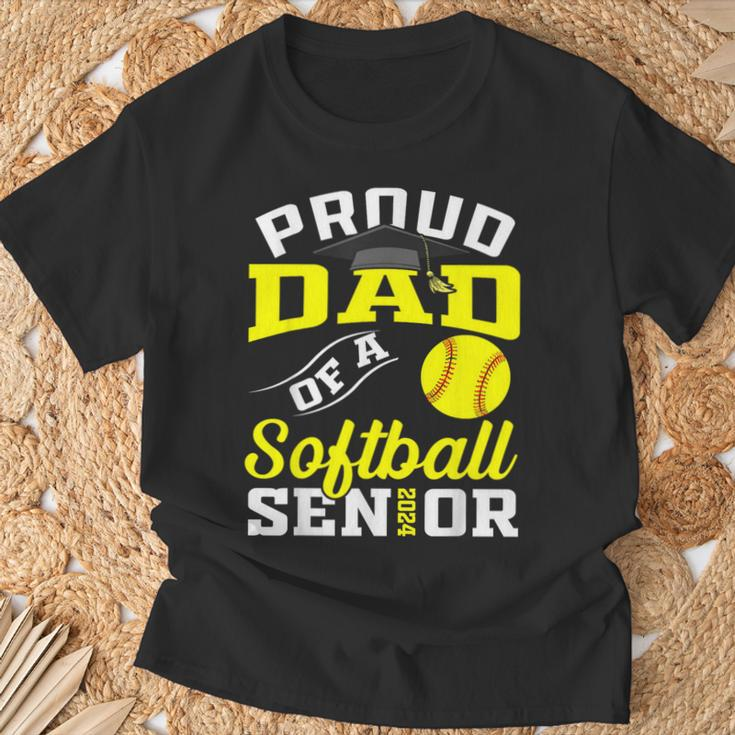 Proud Dad Of A Softball Senior 2024 Dad Graduation T-Shirt Gifts for Old Men