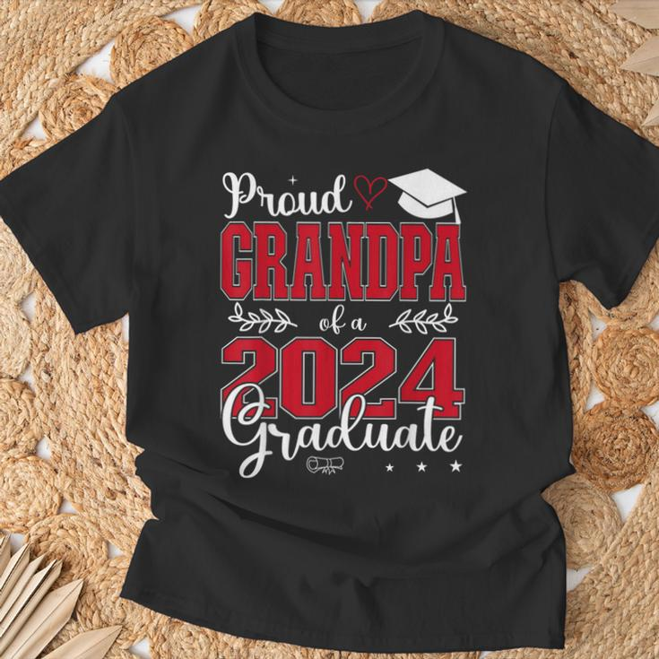 Proud Grandpa Of A Class Of 2024 Graduate For Graduation T-Shirt Gifts for Old Men