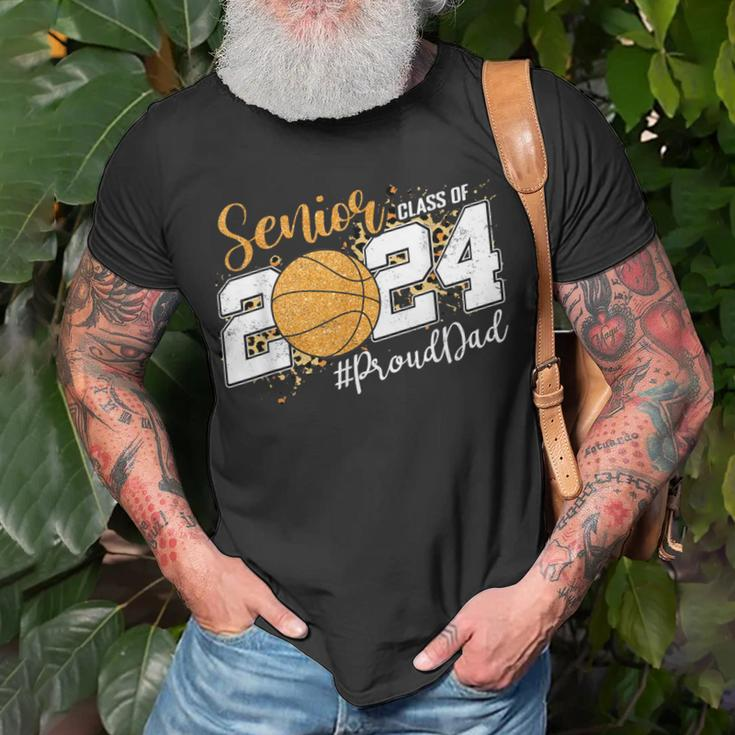 Proud Senior Dad Class Of 2024 Basketball Graduation T-Shirt Gifts for Old Men