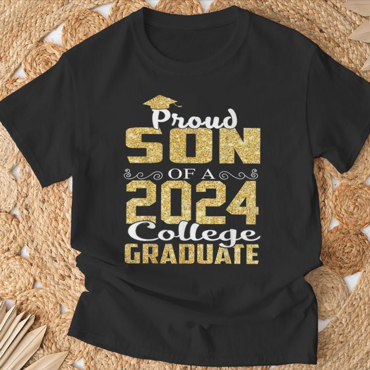 Proud Son Of 2024 Graduate College Graduation T-Shirt Gifts for Old Men