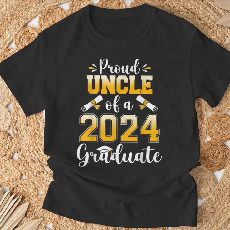 Proud Uncle Of A Class Of 2024 Graduate Senior Graduation T-Shirt Gifts for Old Men