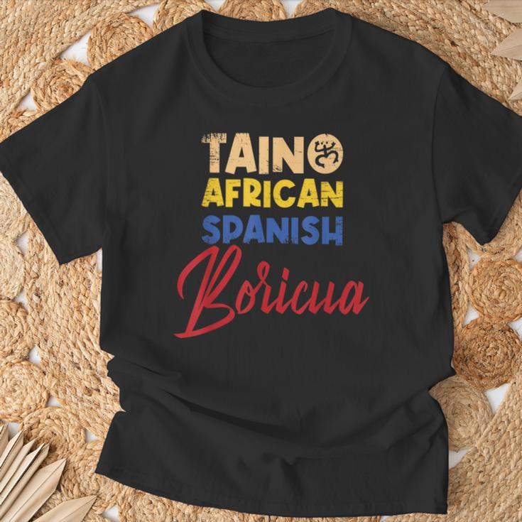 Puerto Rican Roots Boricua Taino African Spanish Puerto Rico T-Shirt Gifts for Old Men