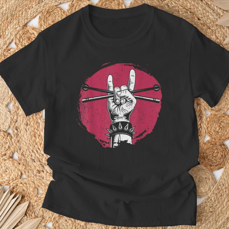 Punk Band Drum Kit T-Shirt Geschenke für alte Männer