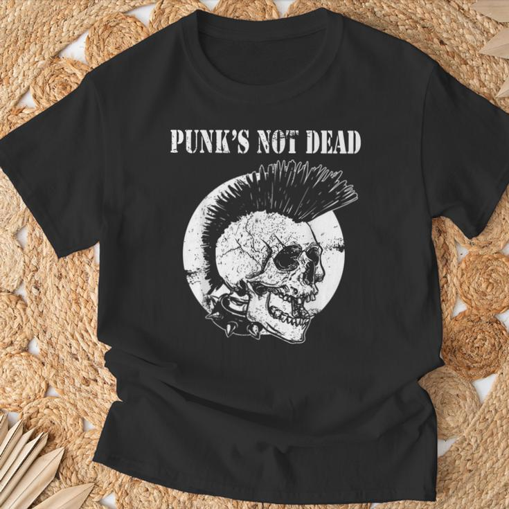 Punk's Not Dead Punker Punk Rock Concert Skull S T-Shirt Geschenke für alte Männer
