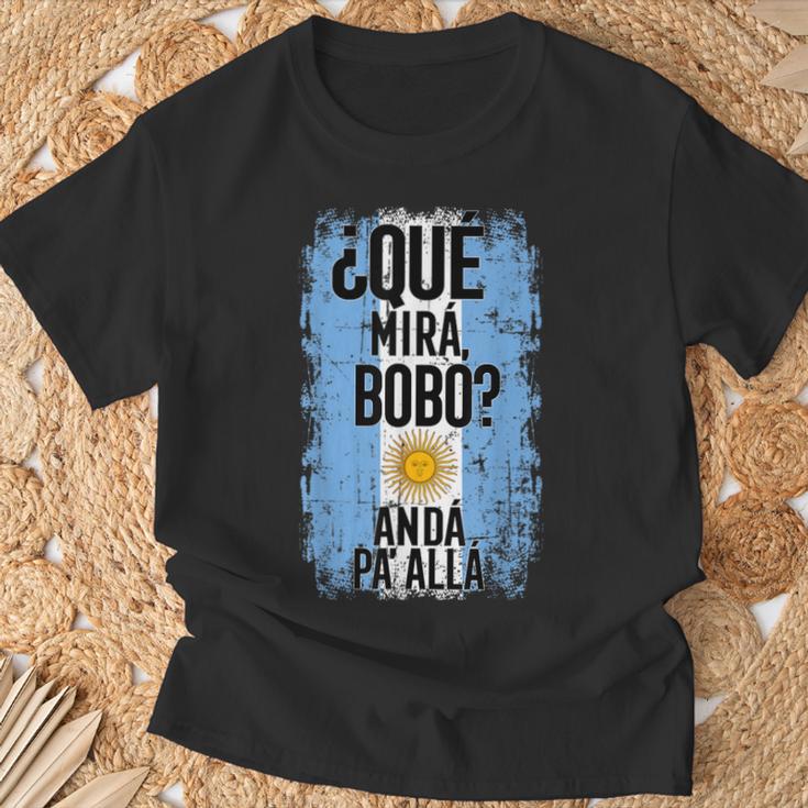 Qué Mirá Bobo Andá Pa' Allá Argentina Flag Mirabobo Ar T-Shirt Geschenke für alte Männer