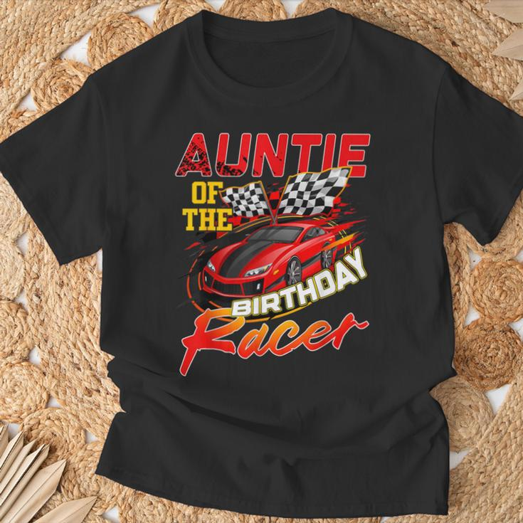 Race Car Party Auntie Of The Birthday Racer Racing Family T-Shirt Gifts for Old Men