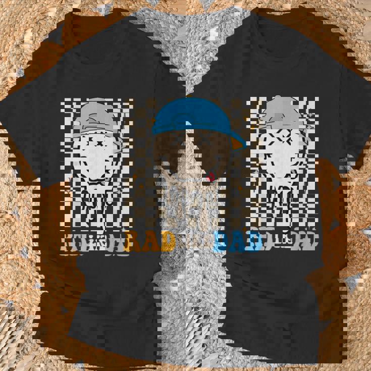 Rad Like Dad Hippie Face Check Dad Son Daughter Father's Day T-Shirt Gifts for Old Men