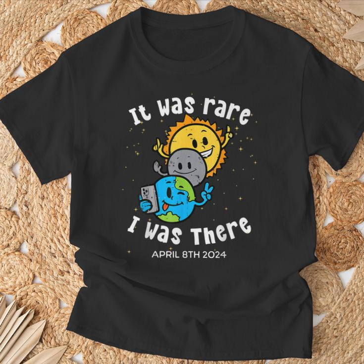 It Was Rare I Was There Totality Eclipse April 8 2024 Memory T-Shirt Gifts for Old Men