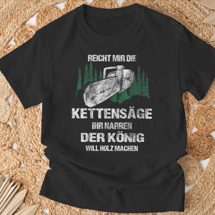 Reicht Mir Die Kettensaw Ihr Jester Woodcutter T-Shirt Geschenke für alte Männer