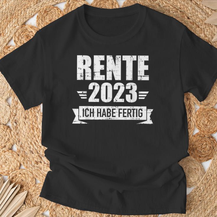 Rente 2023 Ich Habe Fertig Im Ruhestand Für Rentner Black T-Shirt Geschenke für alte Männer