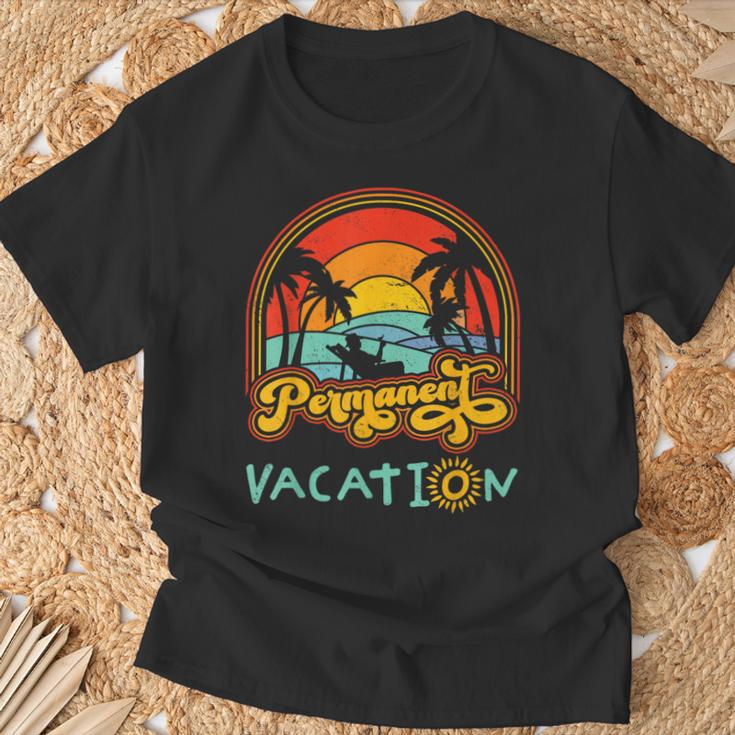 Rentner Permanent Vacation Renteneintritt Urlaub T-Shirt Geschenke für alte Männer