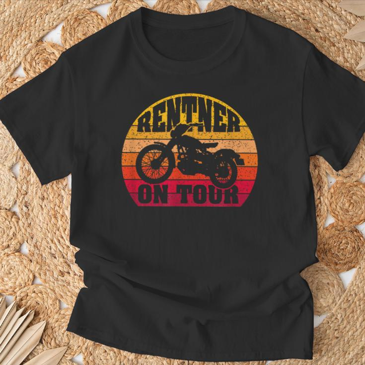 Rentner On Tourintage Motorcycle Biker T-Shirt Geschenke für alte Männer