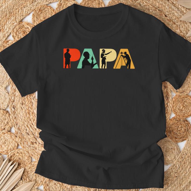 Retro-Bauingenieur Papa Stolzer Bauingenieur Papa T-Shirt Geschenke für alte Männer