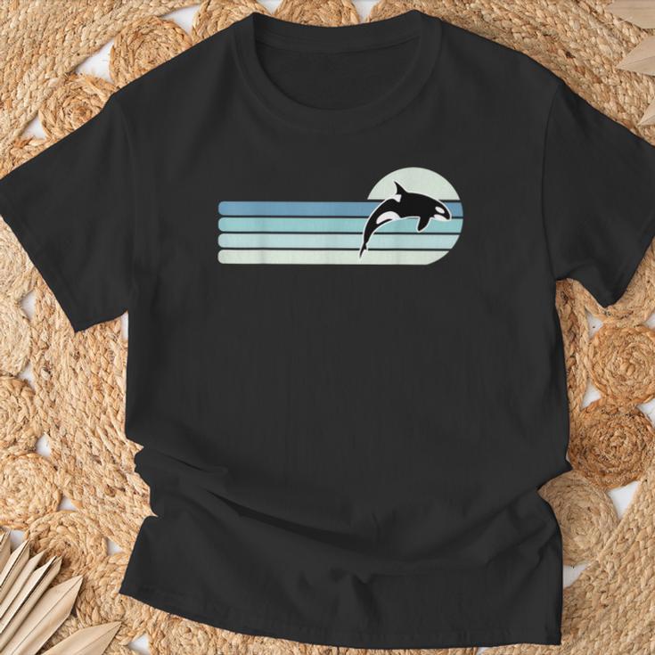 Retro Orca Whale T-Shirt Geschenke für alte Männer