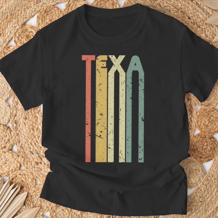 Retro Vintage Texas Colorful Cute Texan Roots T-Shirt Gifts for Old Men