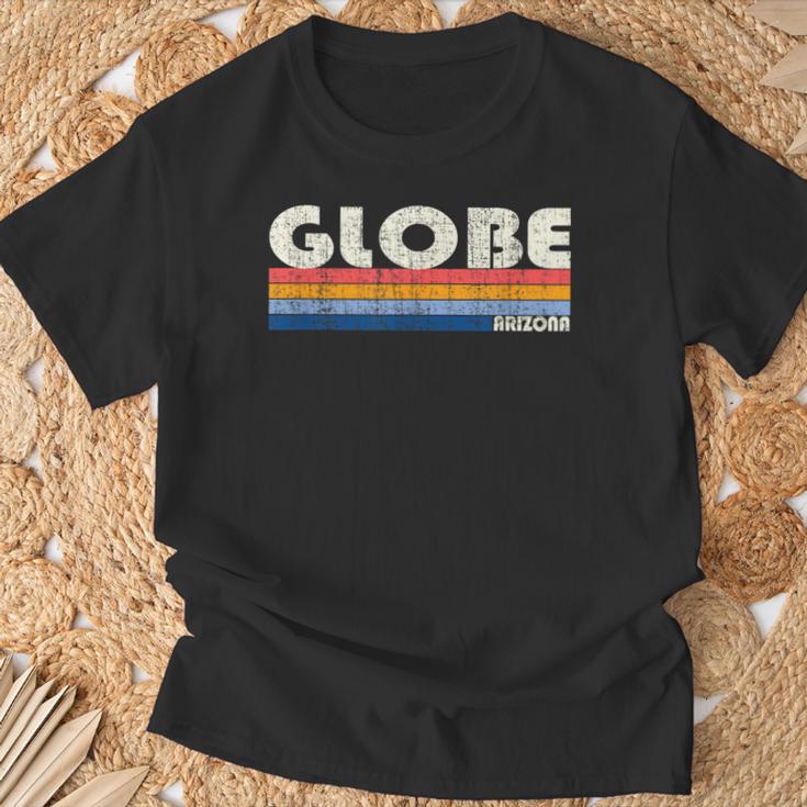 Retrointage 70S 80S Style Globe Az T-Shirt Geschenke für alte Männer