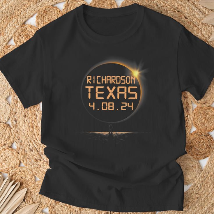 Richardson Texas Tx Total Solar Eclipse April 8 2024 4-8 T-Shirt Gifts for Old Men
