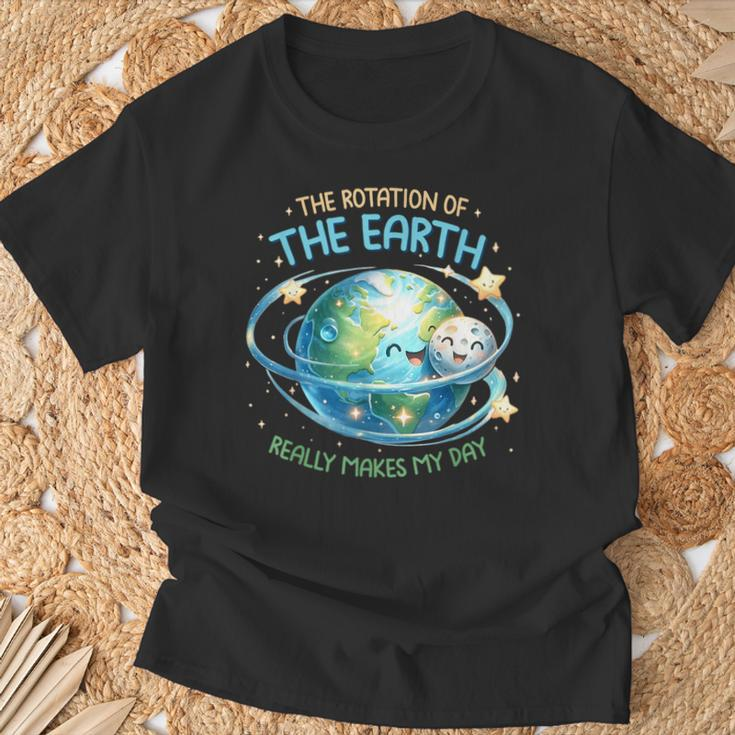 Rotation Of The Earth Makes My Day Earth Day Science T-Shirt Gifts for Old Men
