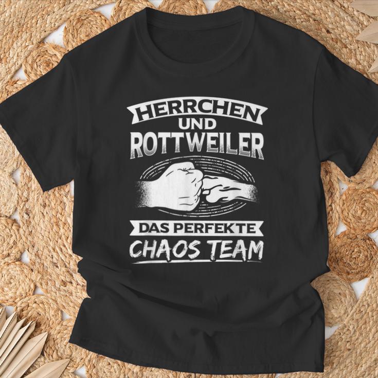 With Rottweiler Chaos Team Rottweiler T-Shirt Geschenke für alte Männer