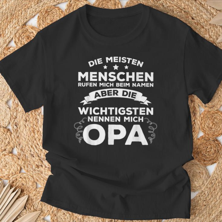 Ruf Die Meisten Menschen Nennen Mich Beim Name Opa T-Shirt Geschenke für alte Männer