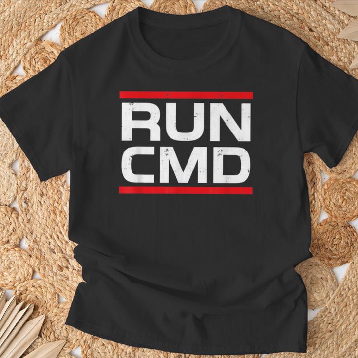 Run Cmd Programmer Sys Admin T-Shirt Geschenke für alte Männer