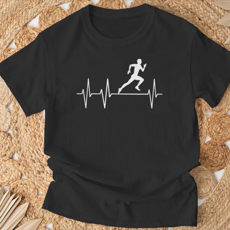 Running Jogger Heartbeat Heartbeat Outfit Sport T-Shirt Geschenke für alte Männer