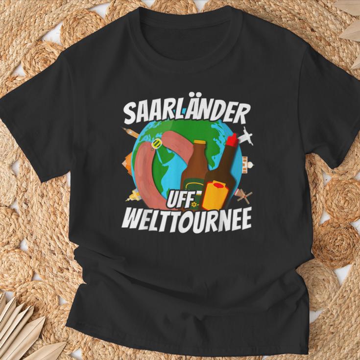 Saarländer Auf Welttournee Saarland Liebe Travel S T-Shirt Geschenke für alte Männer