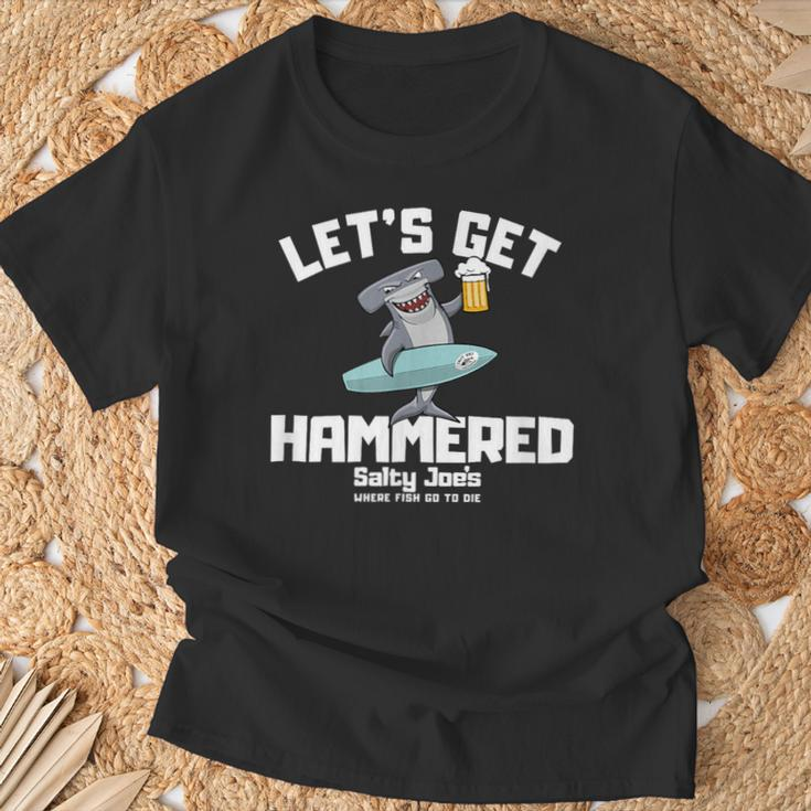 Salty Joes Lets Get Hammered T-Shirt Gifts for Old Men