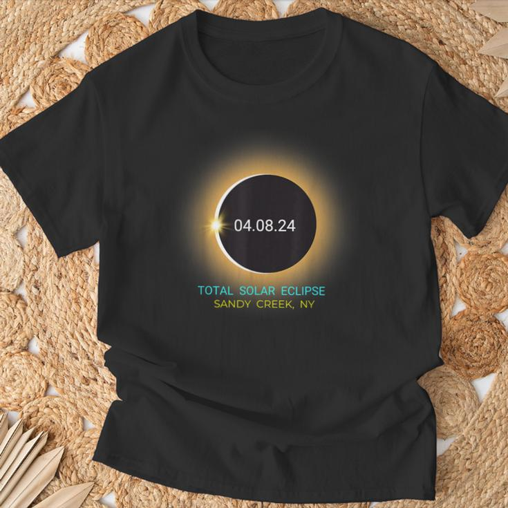 Sandy Creek Ny Total Solar Eclipse 040824 Souvenir T-Shirt Gifts for Old Men