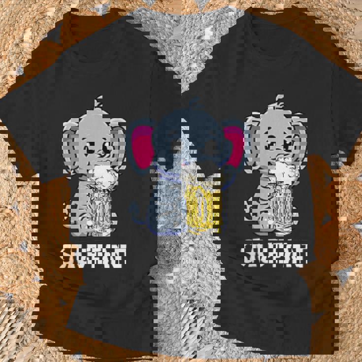 Saufifant Party Elefant Alkohol Bier Saufen Feiern T-Shirt Geschenke für alte Männer