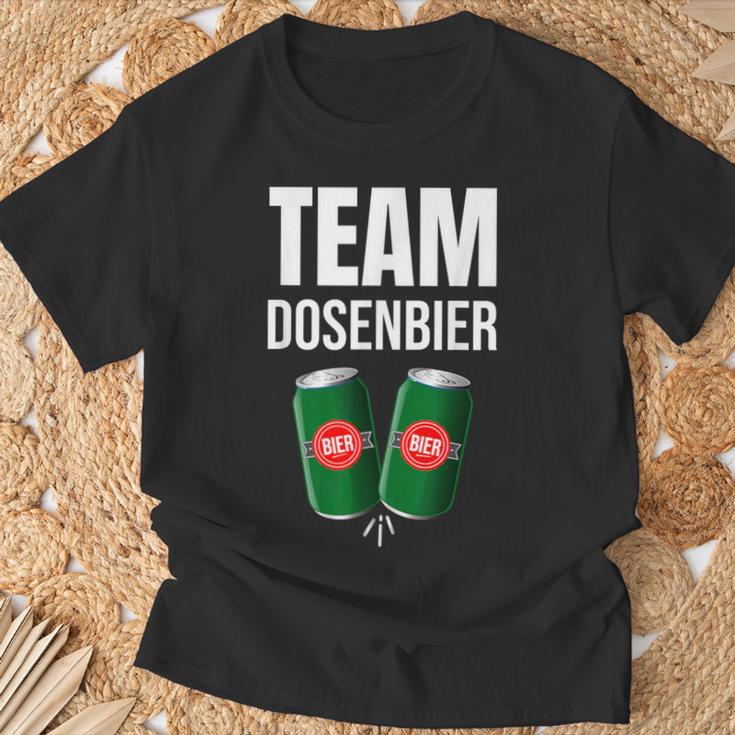 Saufn Saufnn Junggesellenabschied Frau Mann Team Dosenbier T-Shirt Geschenke für alte Männer