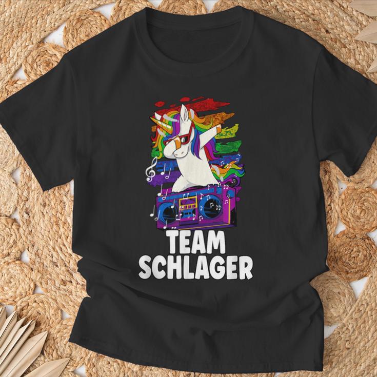 Schlagerparty Team Schlager S T-Shirt Geschenke für alte Männer