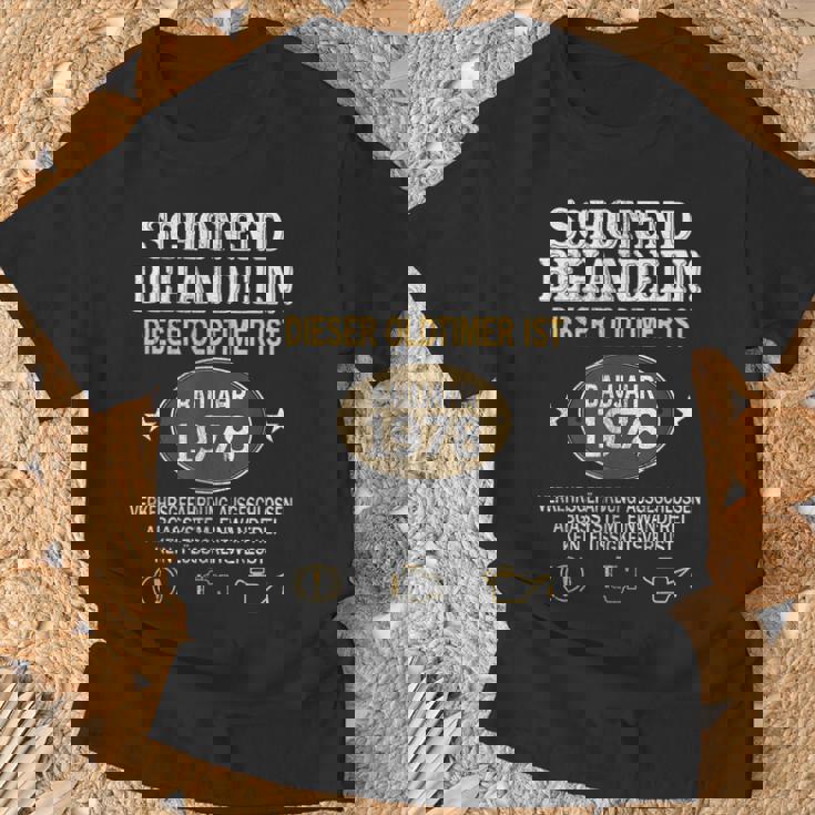 Schonend Behandeln Oldtimer Year Of Manufacture 1978 Born Birthday T-Shirt Geschenke für alte Männer