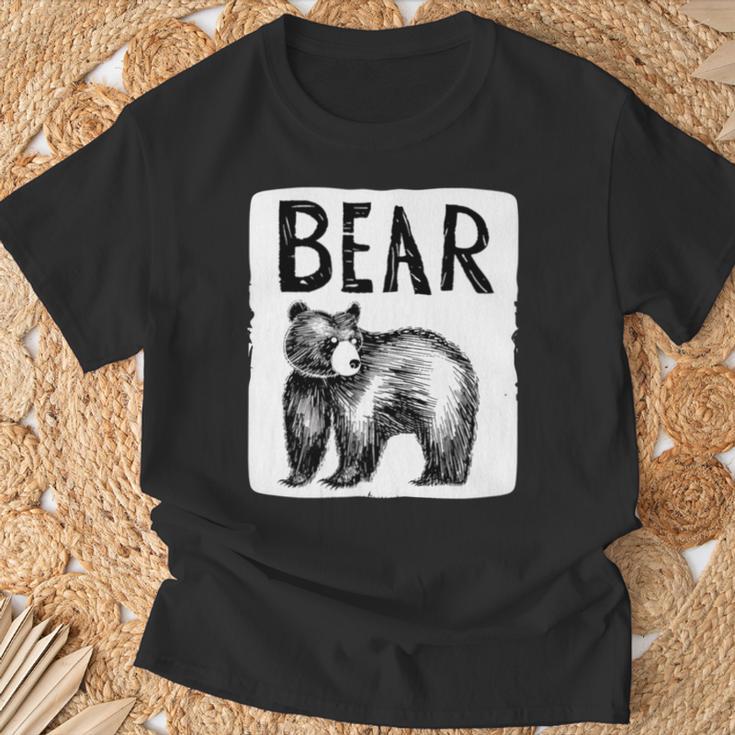 Schöner Amerikanischer Schwarzbär T-Shirt Geschenke für alte Männer