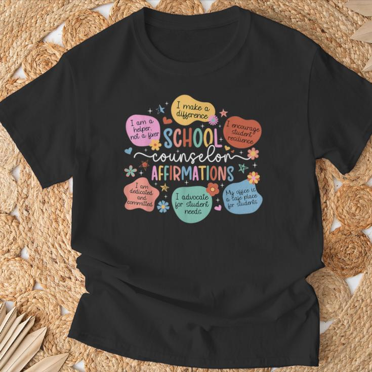 School Counselor Affirmations School Counseling T-Shirt Gifts for Old Men
