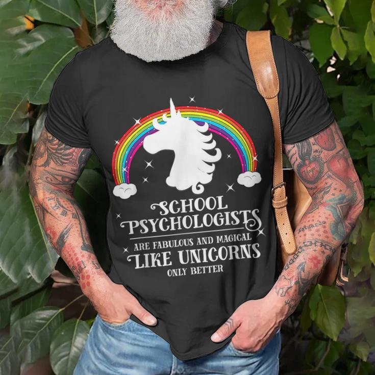 School Psychologists Magical Like Unicorns T-Shirt Gifts for Old Men