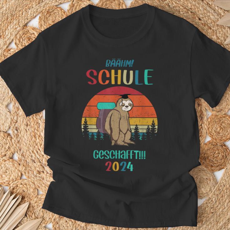 Schulabschluss Abitur Realschule Hauptschule Schule 2024 T-Shirt Geschenke für alte Männer