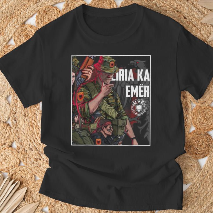 Schwarzes T-Shirt Militärmotiv & Schriftzug, Soldaten Design Geschenke für alte Männer